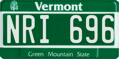 VT license plate NRI696