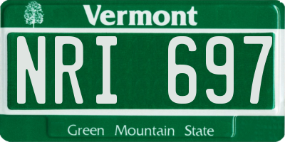VT license plate NRI697