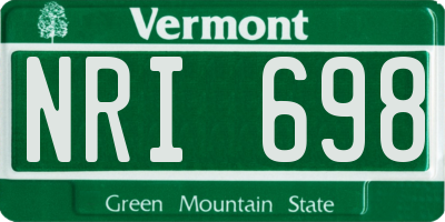 VT license plate NRI698