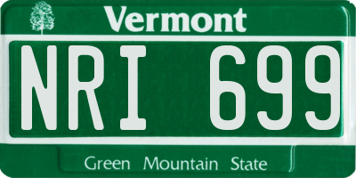 VT license plate NRI699