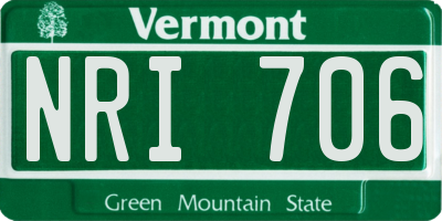 VT license plate NRI706