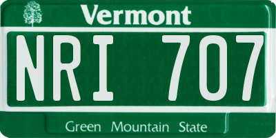 VT license plate NRI707