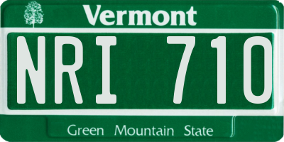 VT license plate NRI710