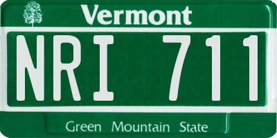 VT license plate NRI711