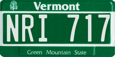 VT license plate NRI717