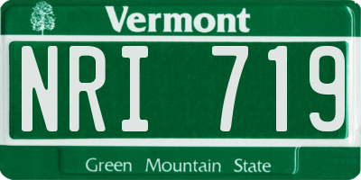 VT license plate NRI719