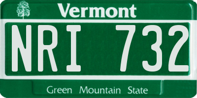 VT license plate NRI732