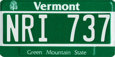 VT license plate NRI737