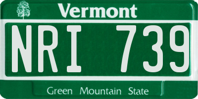 VT license plate NRI739