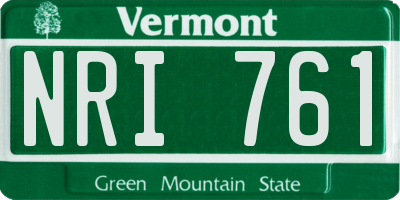 VT license plate NRI761