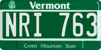 VT license plate NRI763