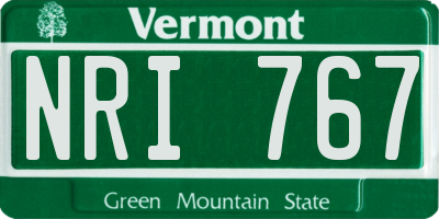 VT license plate NRI767