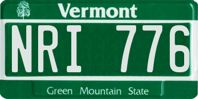 VT license plate NRI776