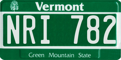 VT license plate NRI782