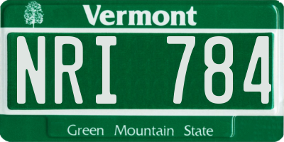 VT license plate NRI784