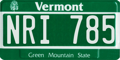 VT license plate NRI785