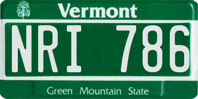 VT license plate NRI786