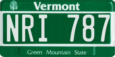 VT license plate NRI787