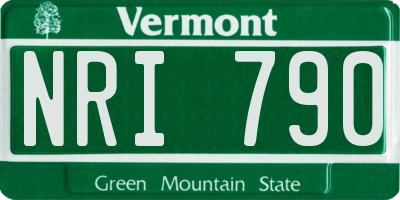 VT license plate NRI790