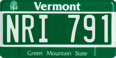 VT license plate NRI791