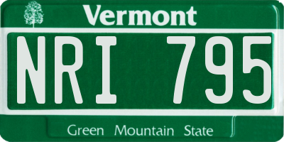 VT license plate NRI795