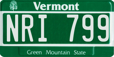 VT license plate NRI799