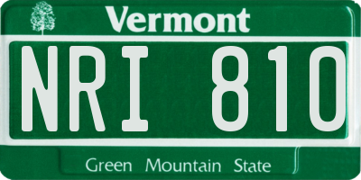 VT license plate NRI810