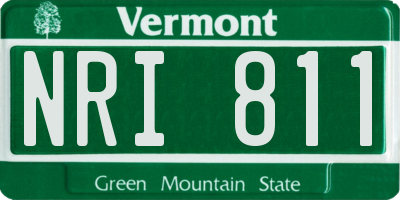 VT license plate NRI811