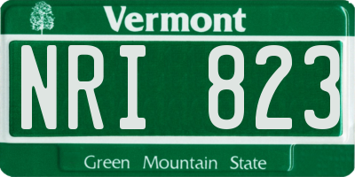 VT license plate NRI823