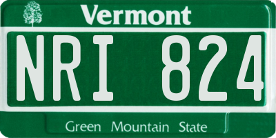 VT license plate NRI824