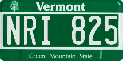 VT license plate NRI825