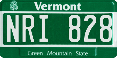 VT license plate NRI828