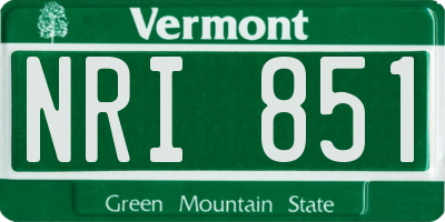 VT license plate NRI851