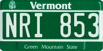 VT license plate NRI853