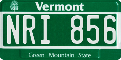 VT license plate NRI856