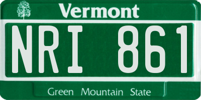 VT license plate NRI861