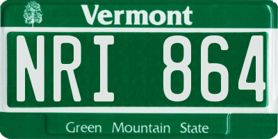 VT license plate NRI864