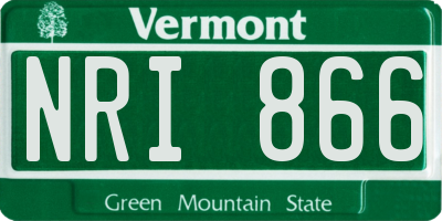 VT license plate NRI866