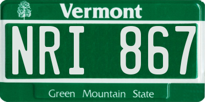 VT license plate NRI867