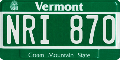 VT license plate NRI870