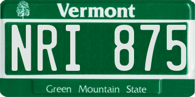 VT license plate NRI875
