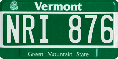 VT license plate NRI876