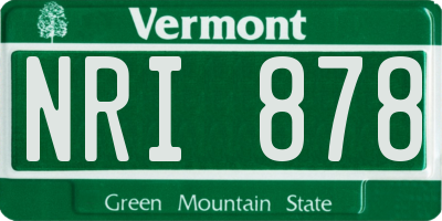 VT license plate NRI878