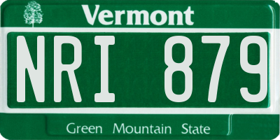VT license plate NRI879
