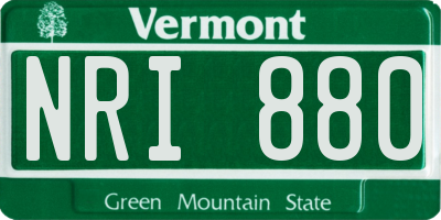 VT license plate NRI880