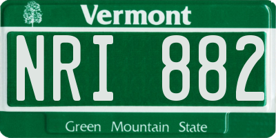 VT license plate NRI882