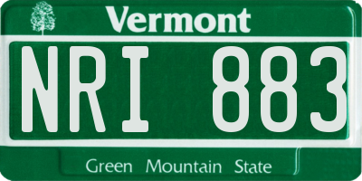 VT license plate NRI883