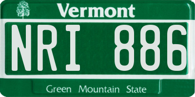 VT license plate NRI886