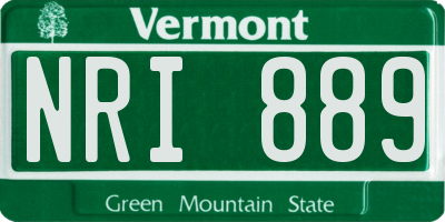VT license plate NRI889