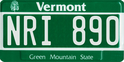 VT license plate NRI890